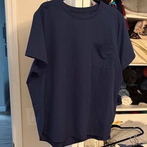 Navy Blue Scrub Top